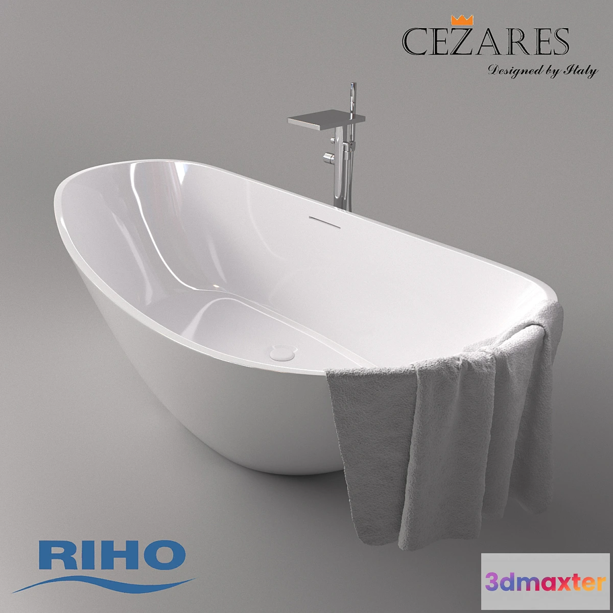 1409668 - Bath Riho Granada & mixer Cezares Cascado 3D Max