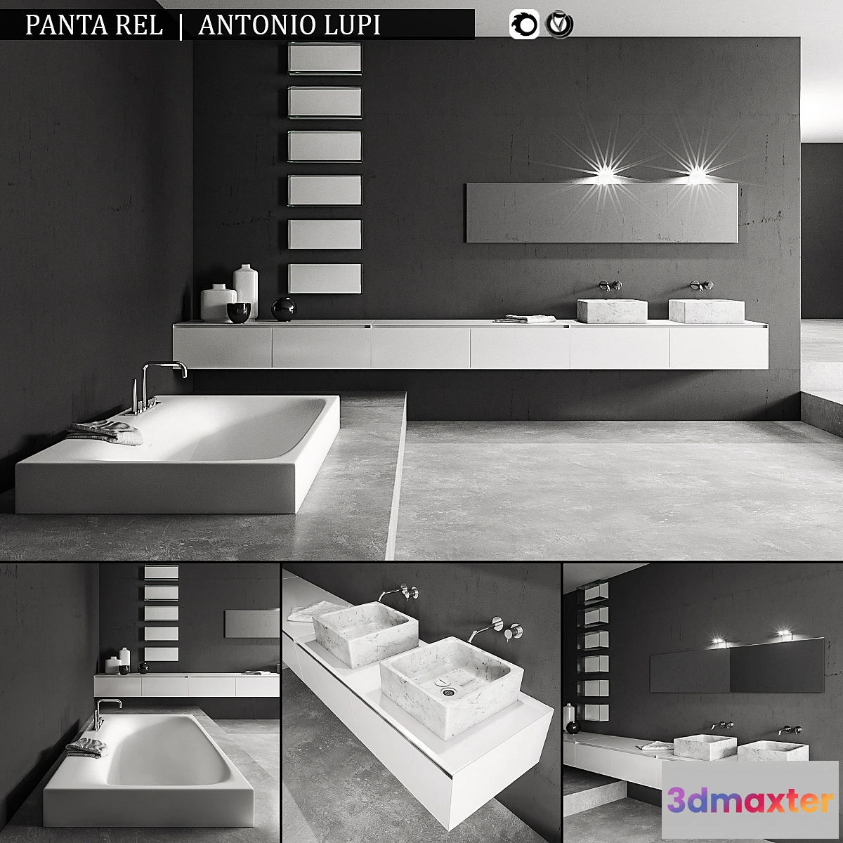 1422120 - Bathroom furniture set Panta Rel 3D Max