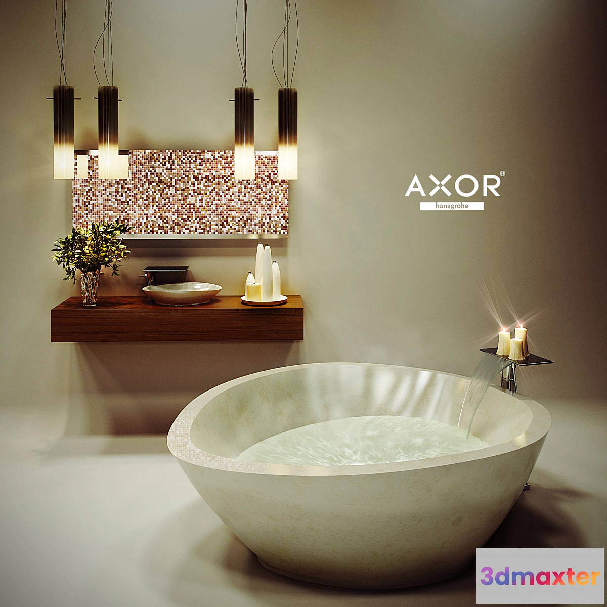 1425320 - Axor Massaud + trivia bathroom 3D Max