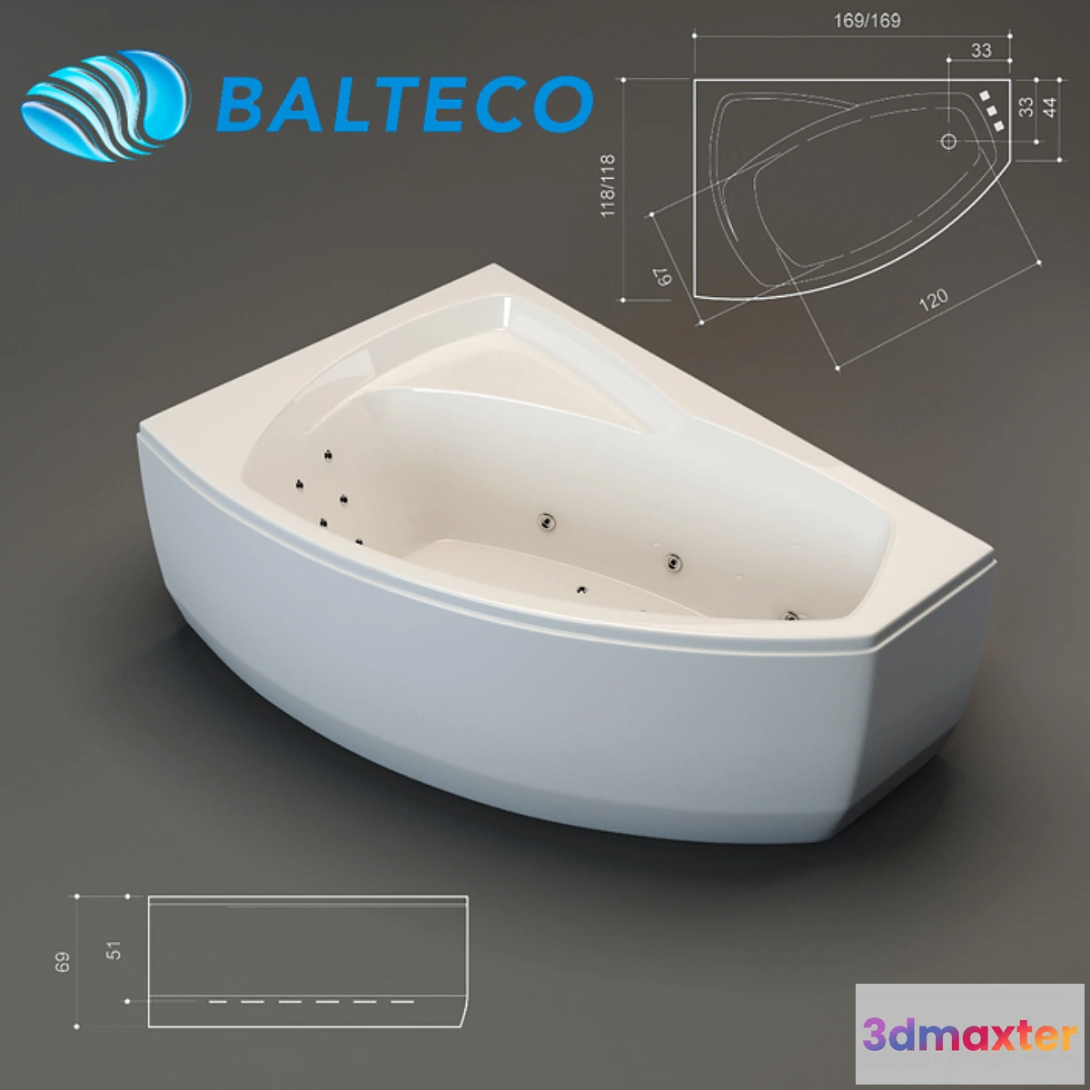 1428232 - Hot Tub Balteco Rhea 17 3D Max