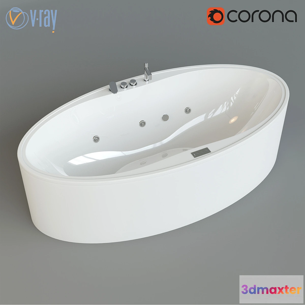 1443298 - Oval bath Zaphiro 3D Max