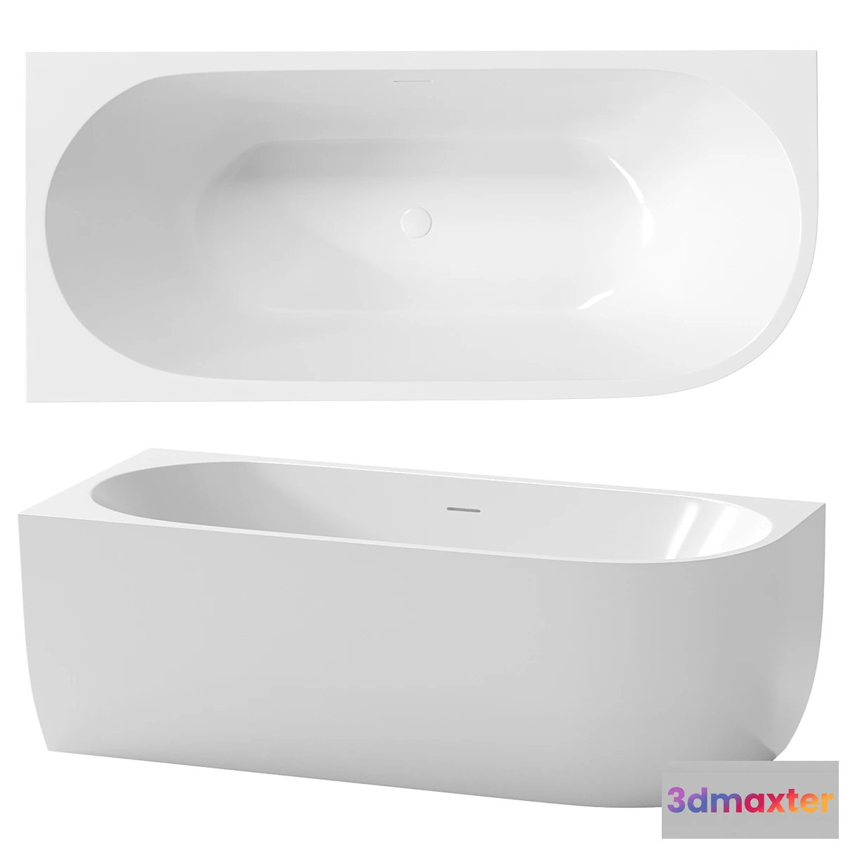 1460516 - Acrylic bathtub ABBER AB9315 L 3D Max
