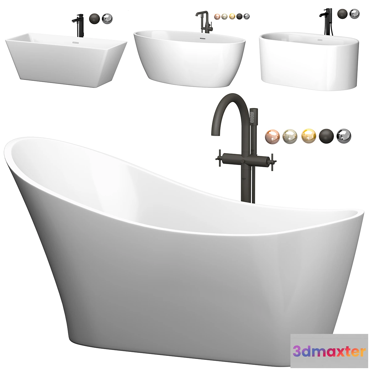 1466336 - Kerasan bath set 3D Max