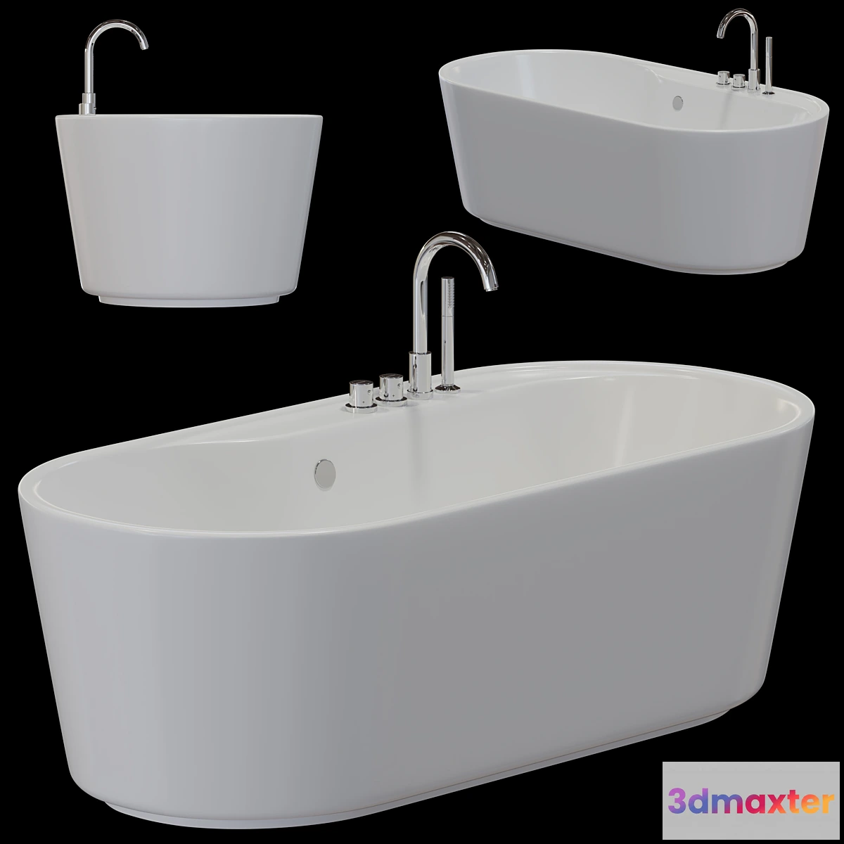 1469578 - Freestanding bathtub BelBagno BB14-K 3D Max