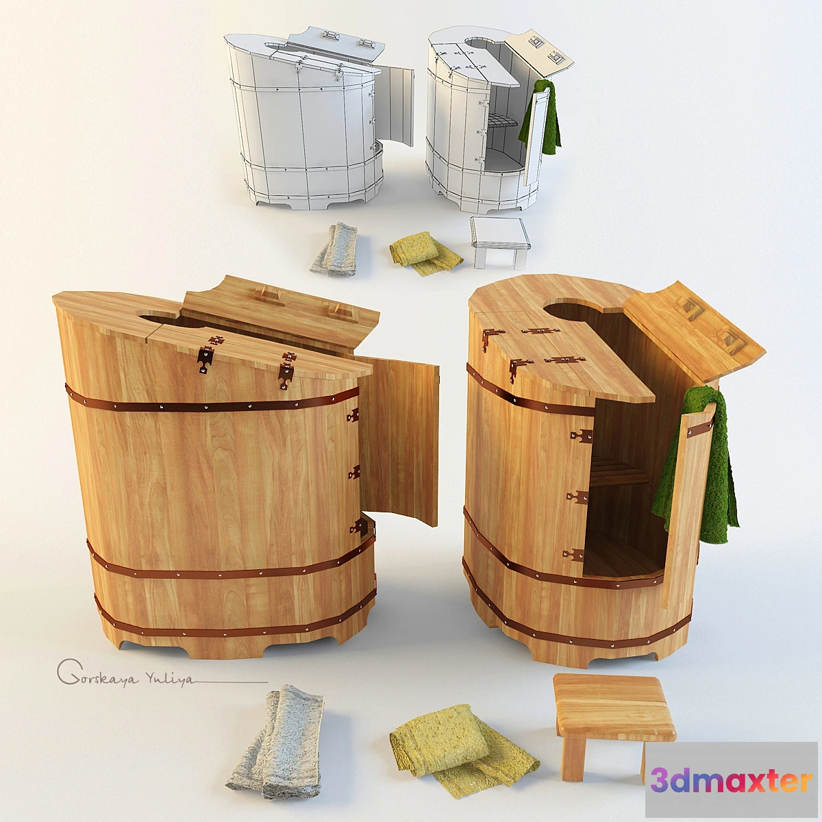 1472422 - Cedar barrel (Pools) 3D Max