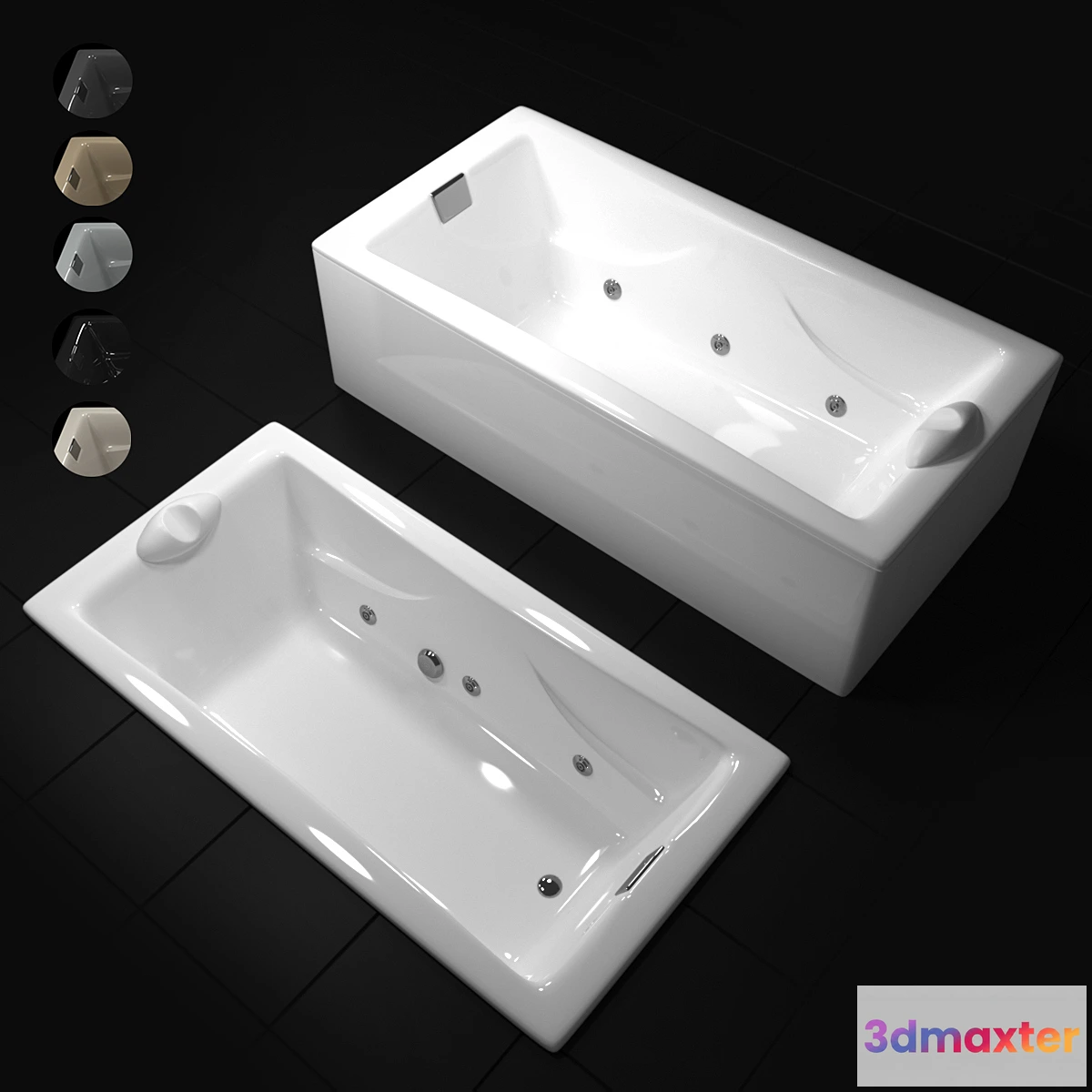 1475220 - Whirlpool bath Tea-for-Two Kohler 2015 K-865-N1-47 3D Max