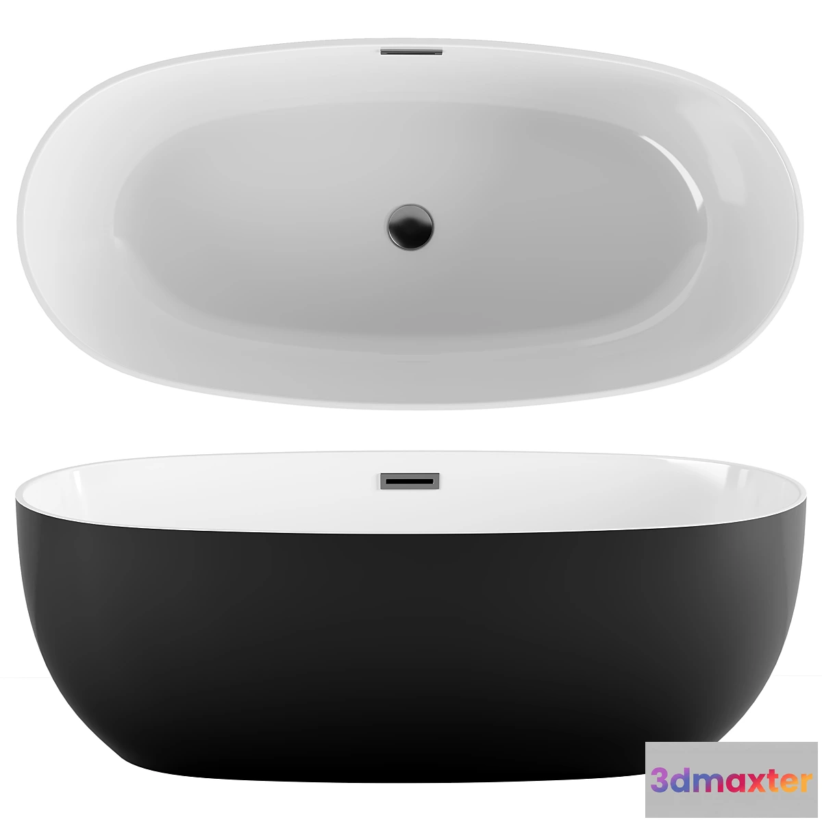1478210 - Acrylic bathtub Vincea VBT-405-1700MB black 3D Max