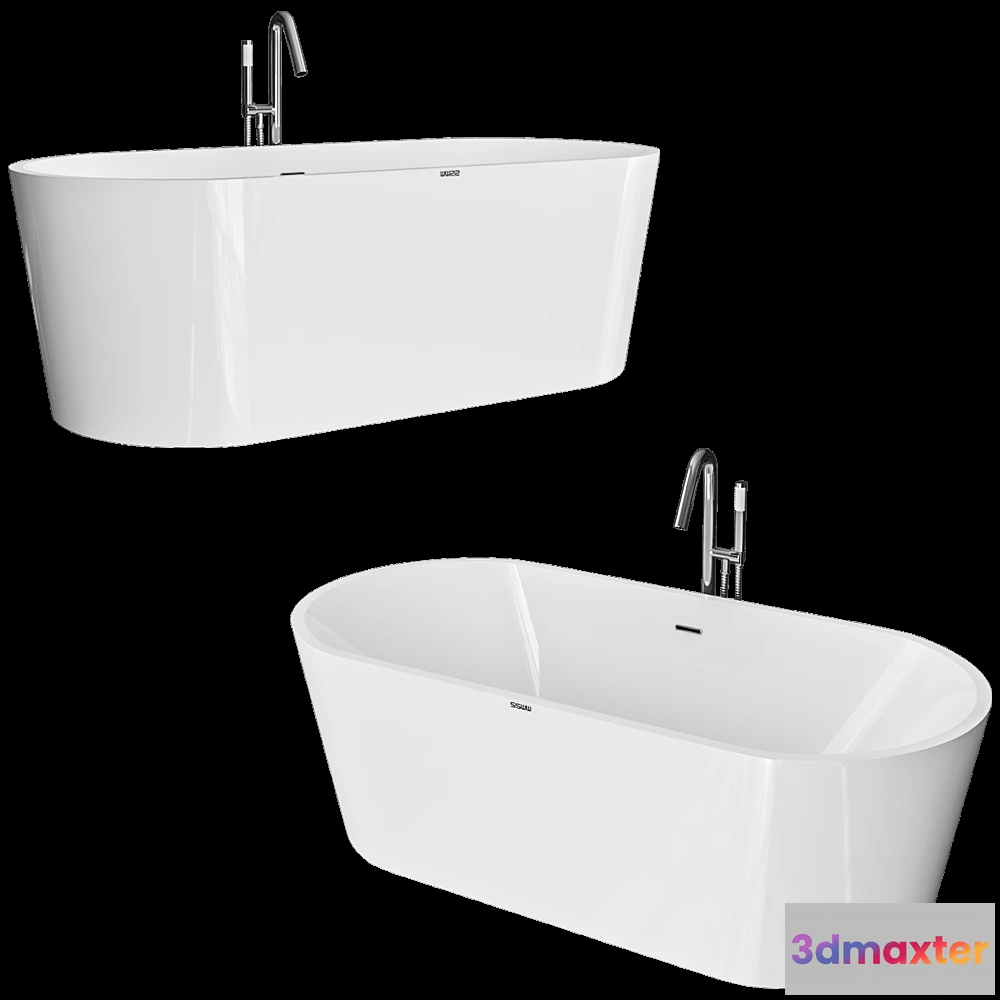 1587702 - bathroom - Bath acrylic M707 3D Max