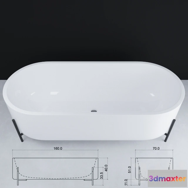 1587718 - bathroom - Bathtub Villeroy 98 3D Max