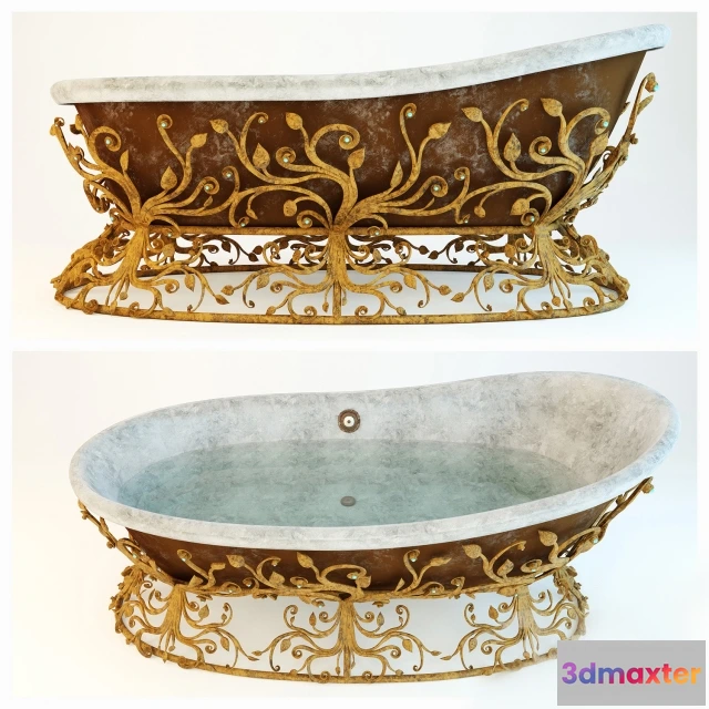 1587788 - bathroom - Forged stand for the bathroom 3D Max