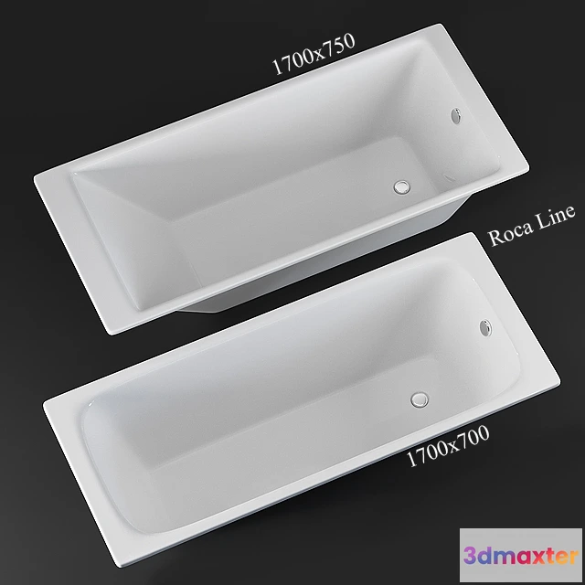1587792 - bathroom - Roca Easy + Line bath 3D Max
