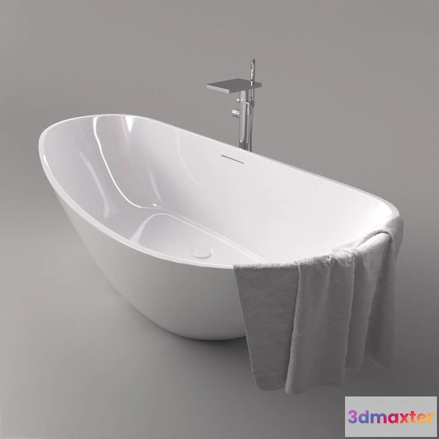 1587834 - bathroom - Bathtub Riho Granada and Cezares Cascado mixer 3D Max
