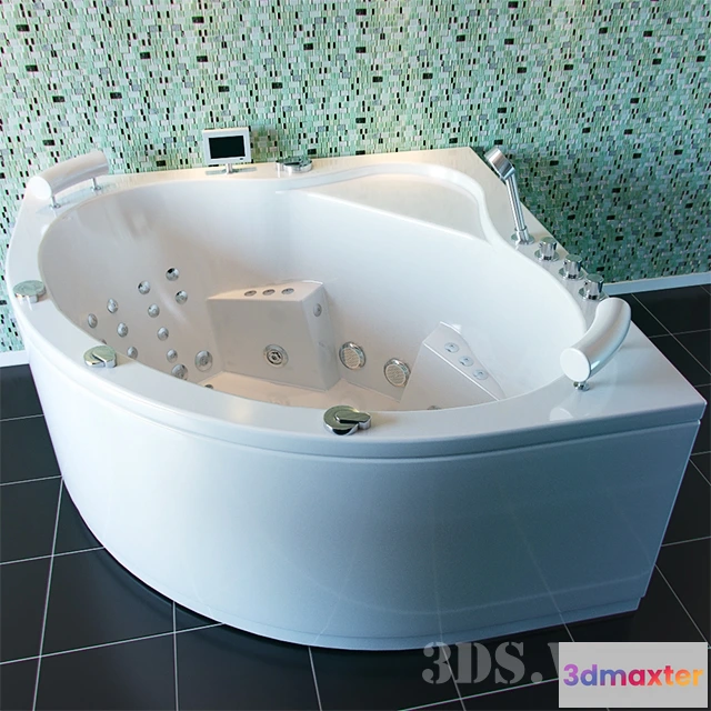 1587986 - bathroom - Corner Bath EM  Hot Tub HW-002 3D Max