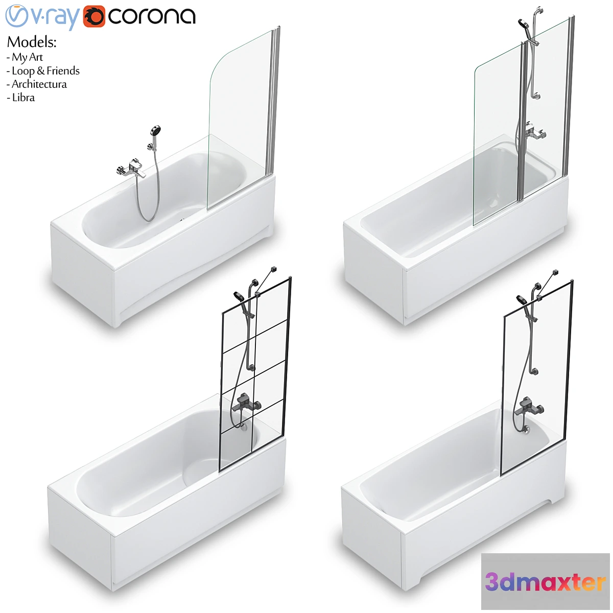 544685 - Villeroy & Boch set 58 rectangular bathtub set (Loop & Friends Architectura My Art Libra)