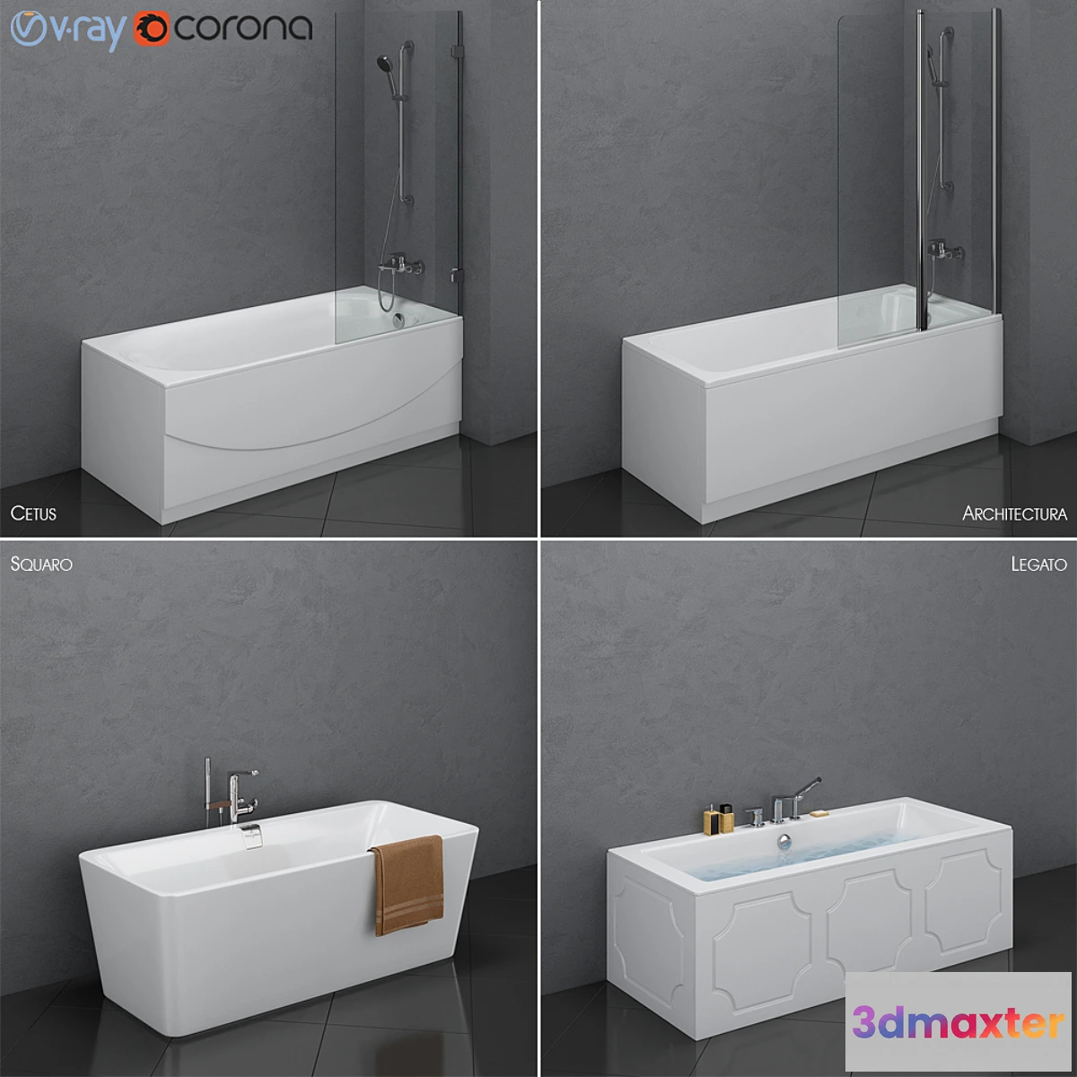 544709 - Bath set Villeroy & Boch set 23 (Architectura Cetus Legato Squaro)