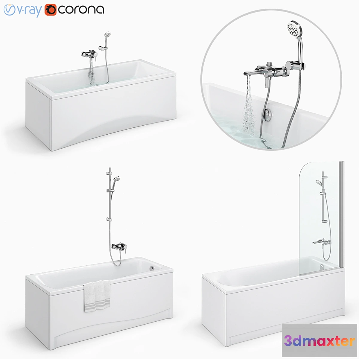544731 - Bath set Cersanit set 24 (Flavia Intro Lana)