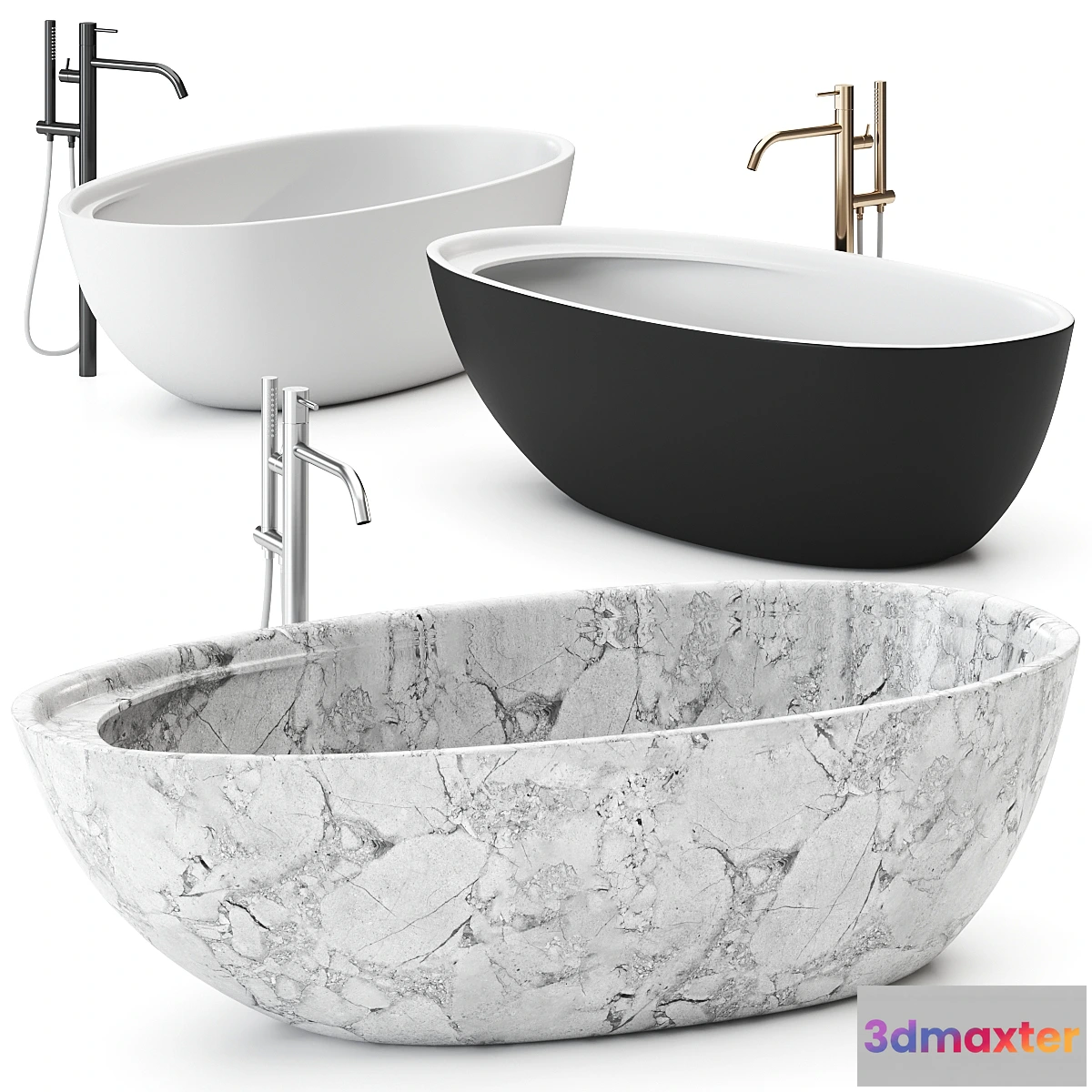 590334 - Eclipse Carrara Marble Bathtub by Antonio Lupi Design Washbasin