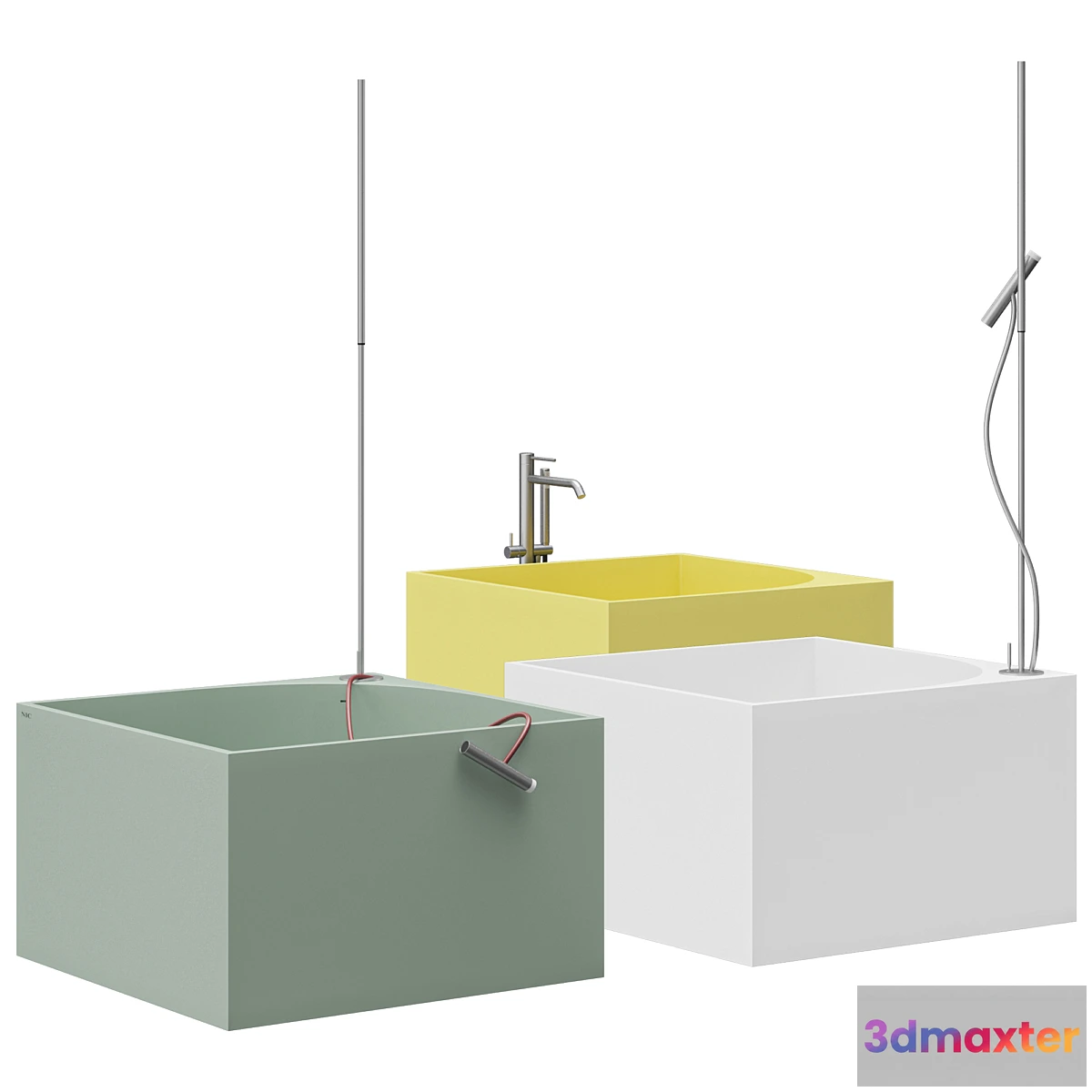 590362 - NIC Design Tube  Freestanding artificial stone bathtub