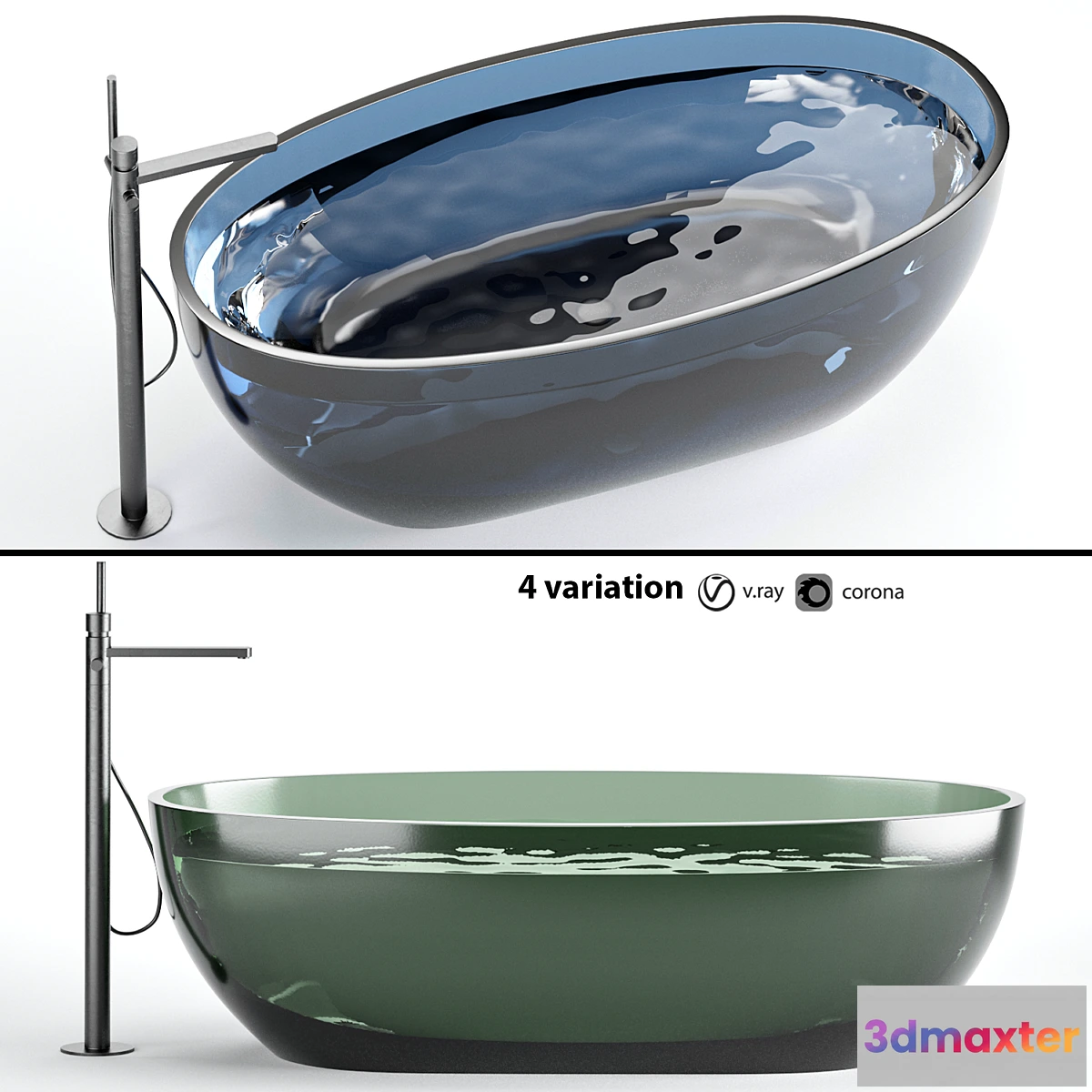 590396 - antonio lupi reflex glass bathtub