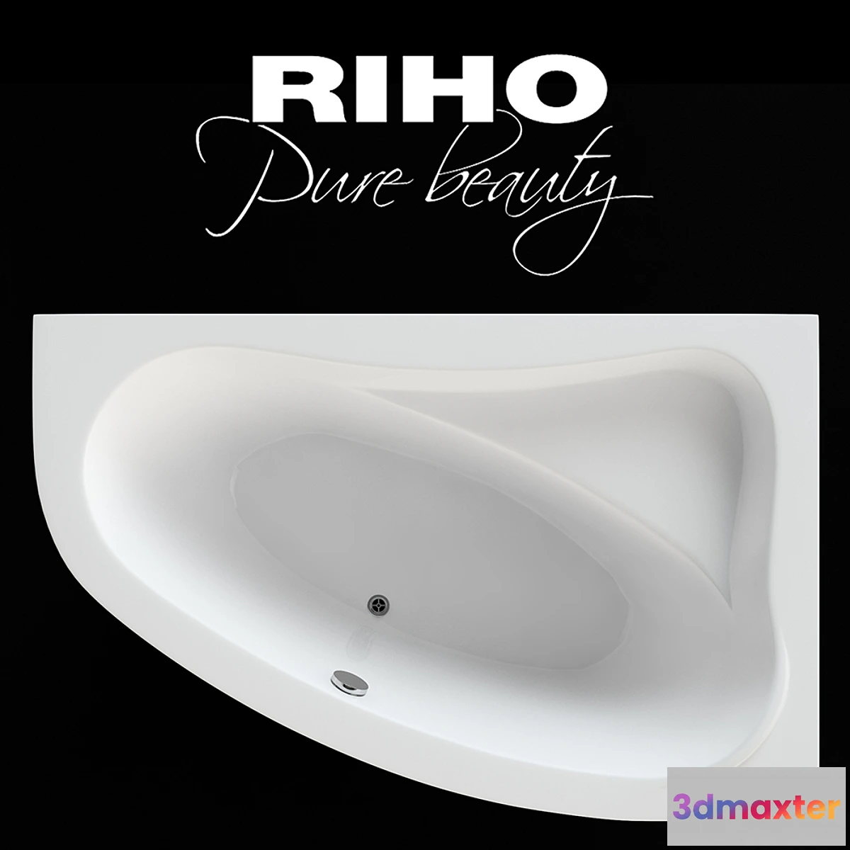 641139 - Bath Acrylic asymmetric Riho Lyra