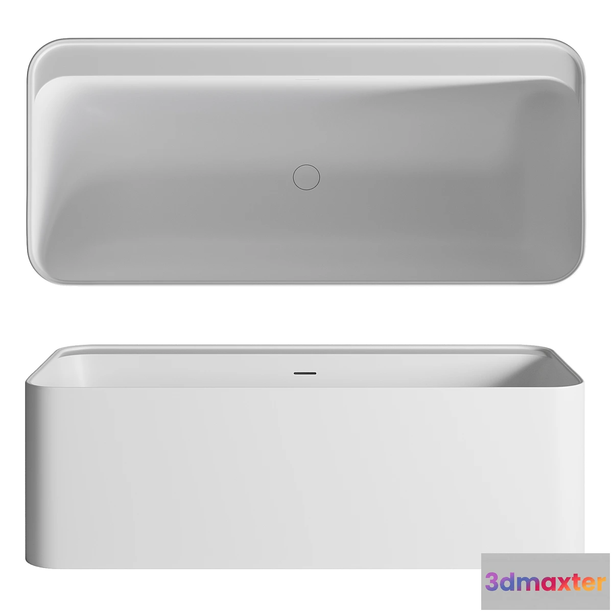 686166 - Aquaroc Icon Solid Surface Stone Resin Bath 1600 - No.2