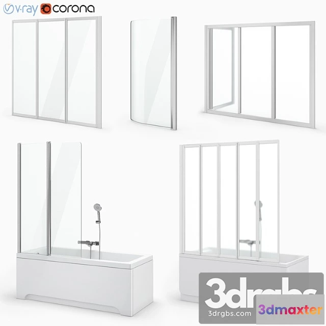 911466 - A Set of Curtains and Baths Ravak Set 19