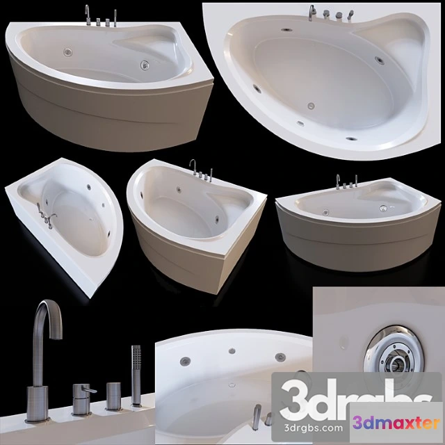 911476 - Acrylic Corner Bath Cezares Tebe 150×100 R
