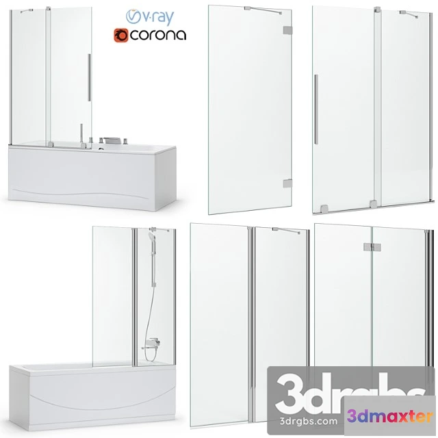 911560 - Bath Screens and Bathtubs Radaway and Ravak Set 120