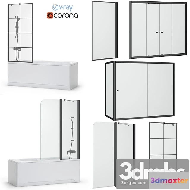 911562 - Bath Screens and Bathtubs Radaway and Ravak Set 134