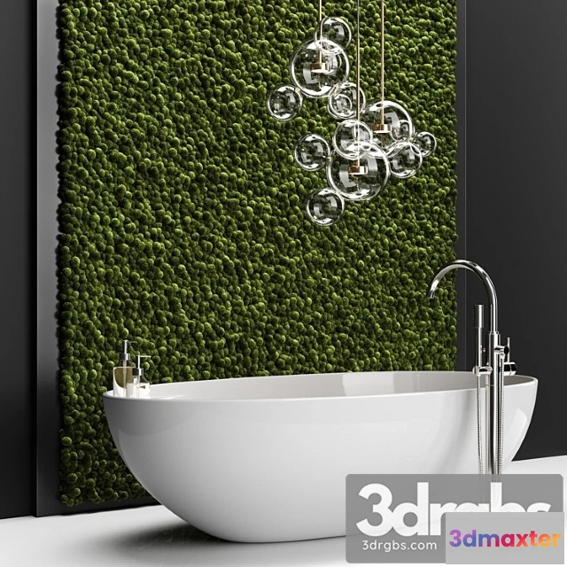 911592 - Bathroom Set With Moss