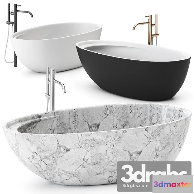 911696 - Eclipse Carrara Marble Bathtub by Antonio Lupi Design