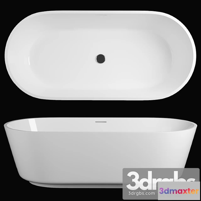911714 - Freestyle Solid Surface Acrylic Resin Stone Freestanding Bath Tub Kkr B079 1