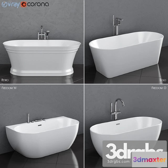 911812 - Ravak Set 35 Freestanding Set Solo Retro Freedom W Freedom O