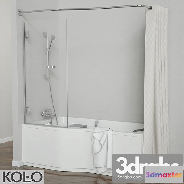 911846 - Set Baths Comfort Plus Tm Kolo With Glass Curtains and Soft