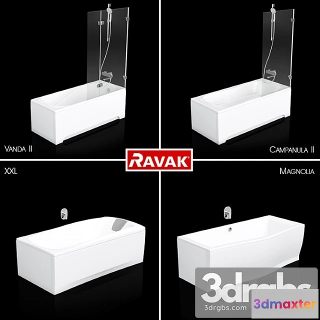 911850 - Set of Baths Ravak Set 06 XXL Magnolia Campanula ii Vanda ii