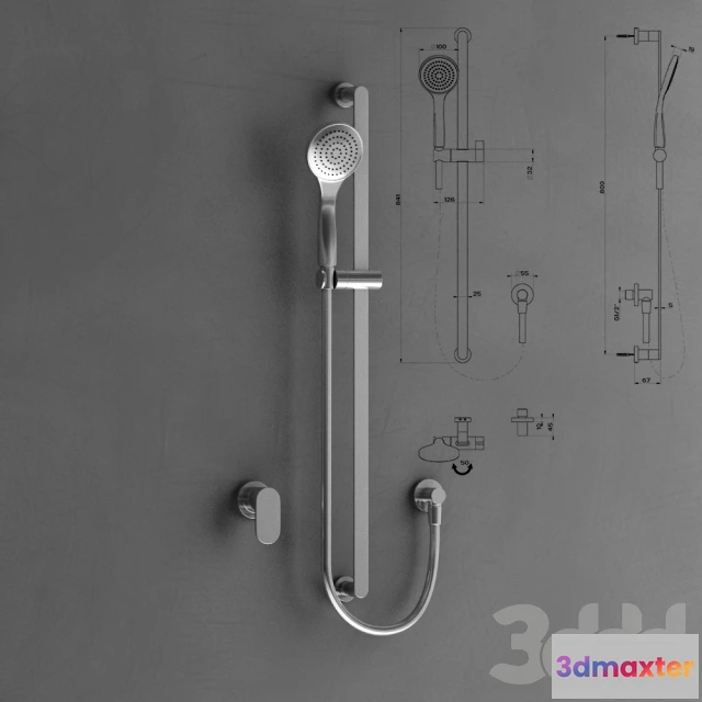 1091800 - Sliding Rail with Handshower - 225357