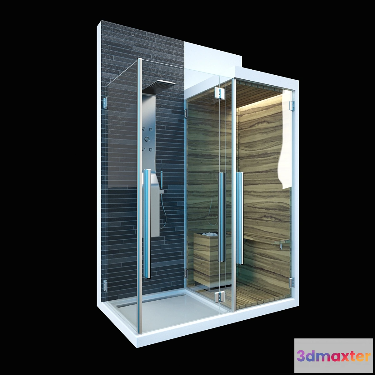 1286768 - SHOWER + SAUNA COMBO 3D Max