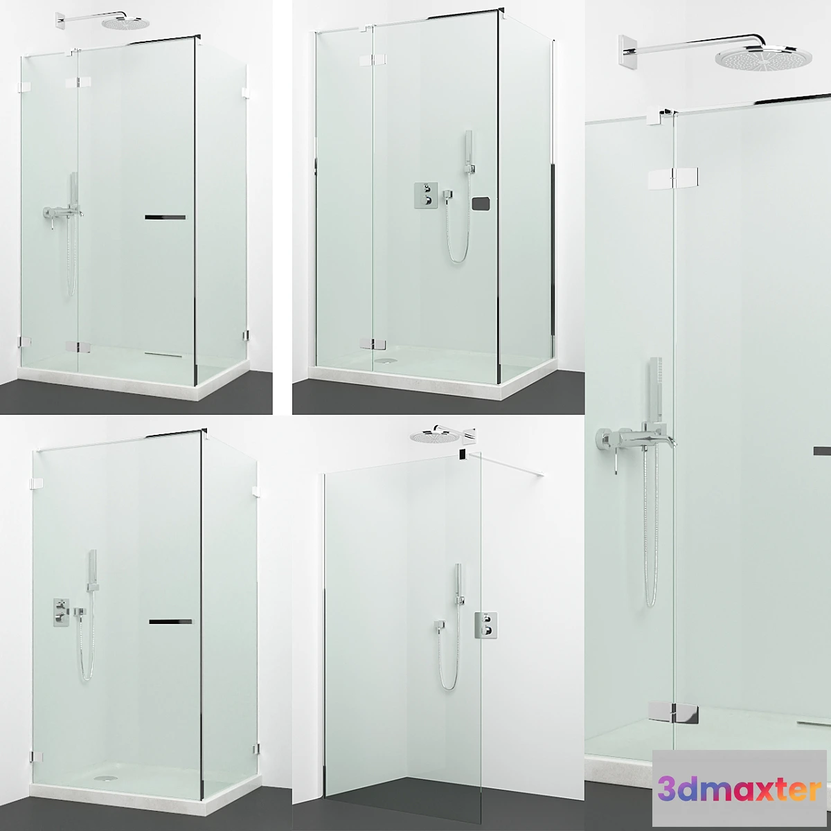 1305298 - Set of shower cabins Radaway + Grohe 3D Max