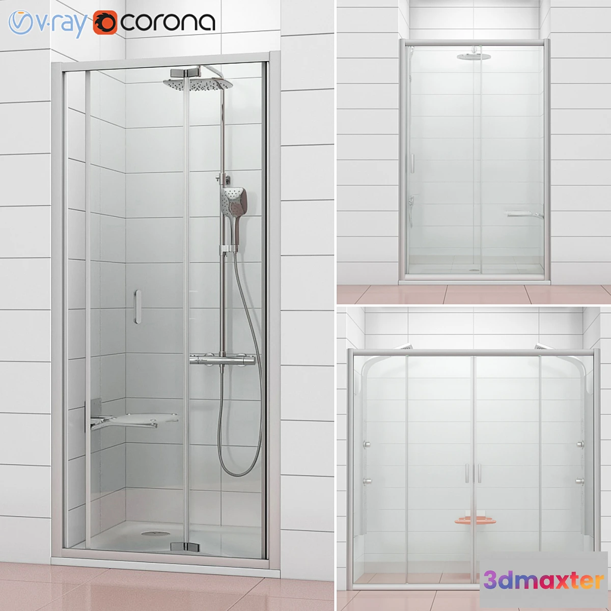 1312390 - Shower doors Ravak Blix 3D Max