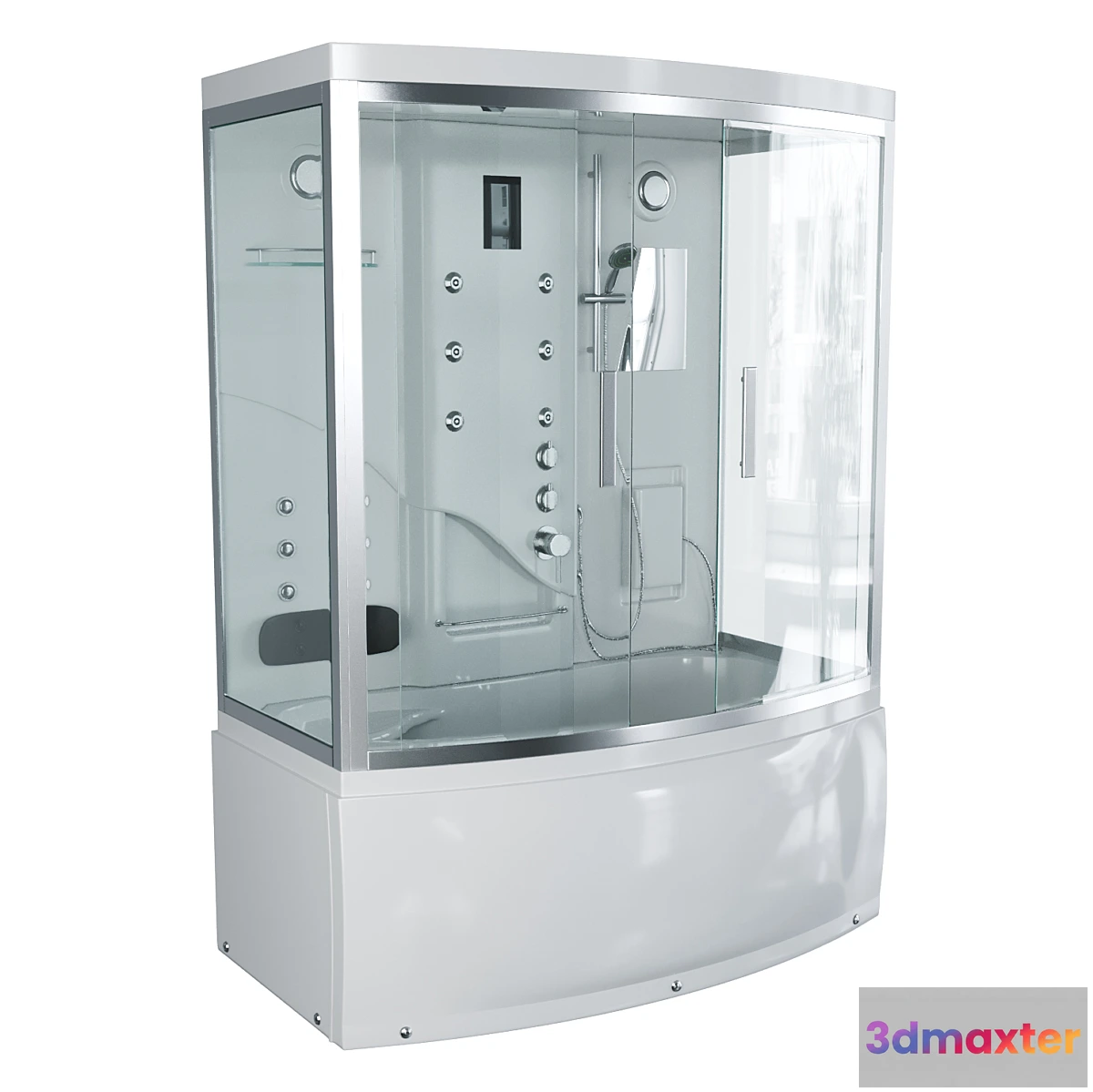 1345519 - Shower enclosure BandHours Pronto 170×100 3D Max