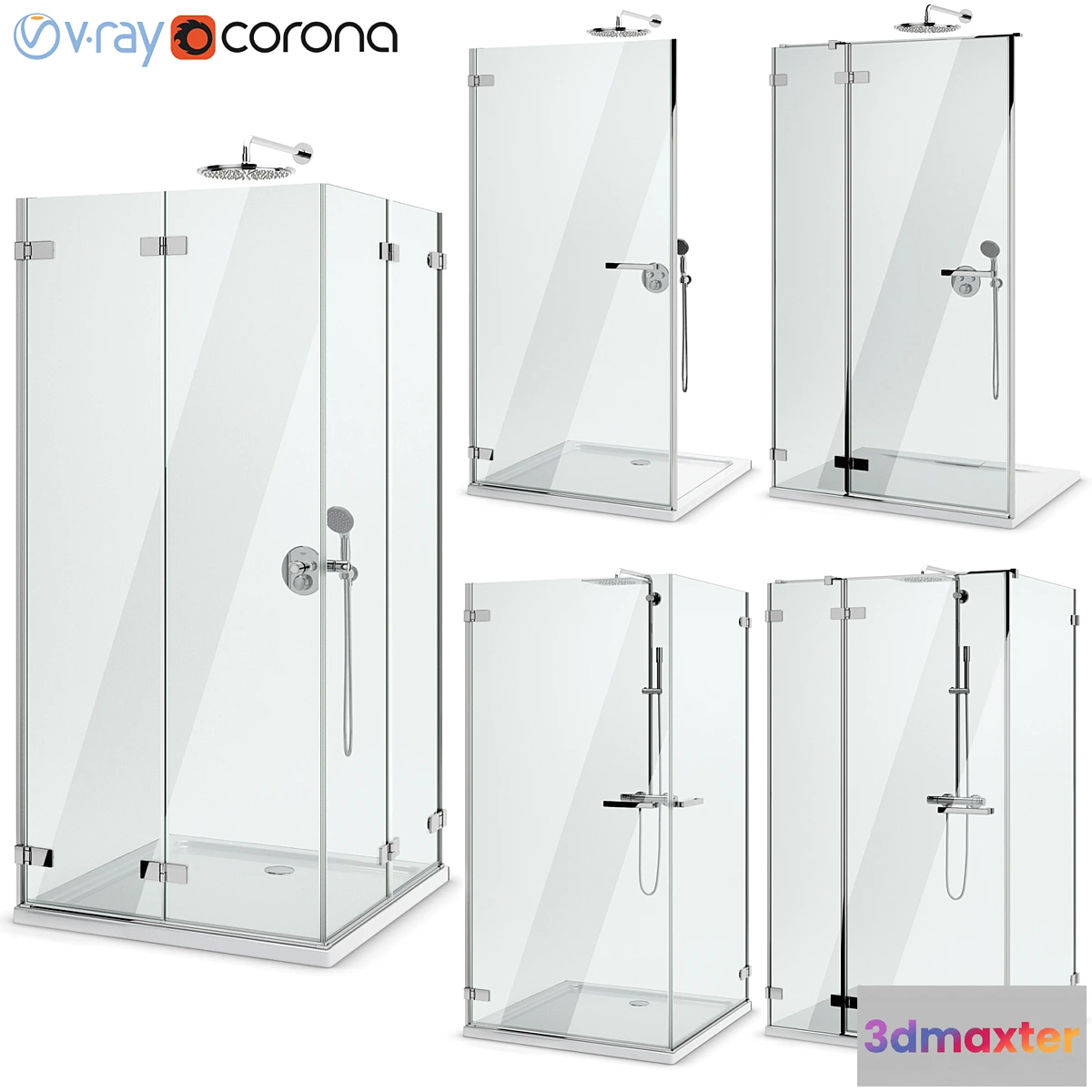 1357017 - Shower enclosures and doors Radaway  Arta set 101 3D Max