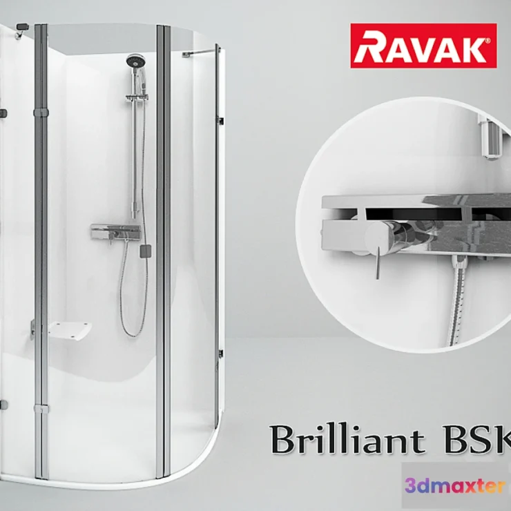 1416204 - Ravak Brilliant BSKK4 3D Max