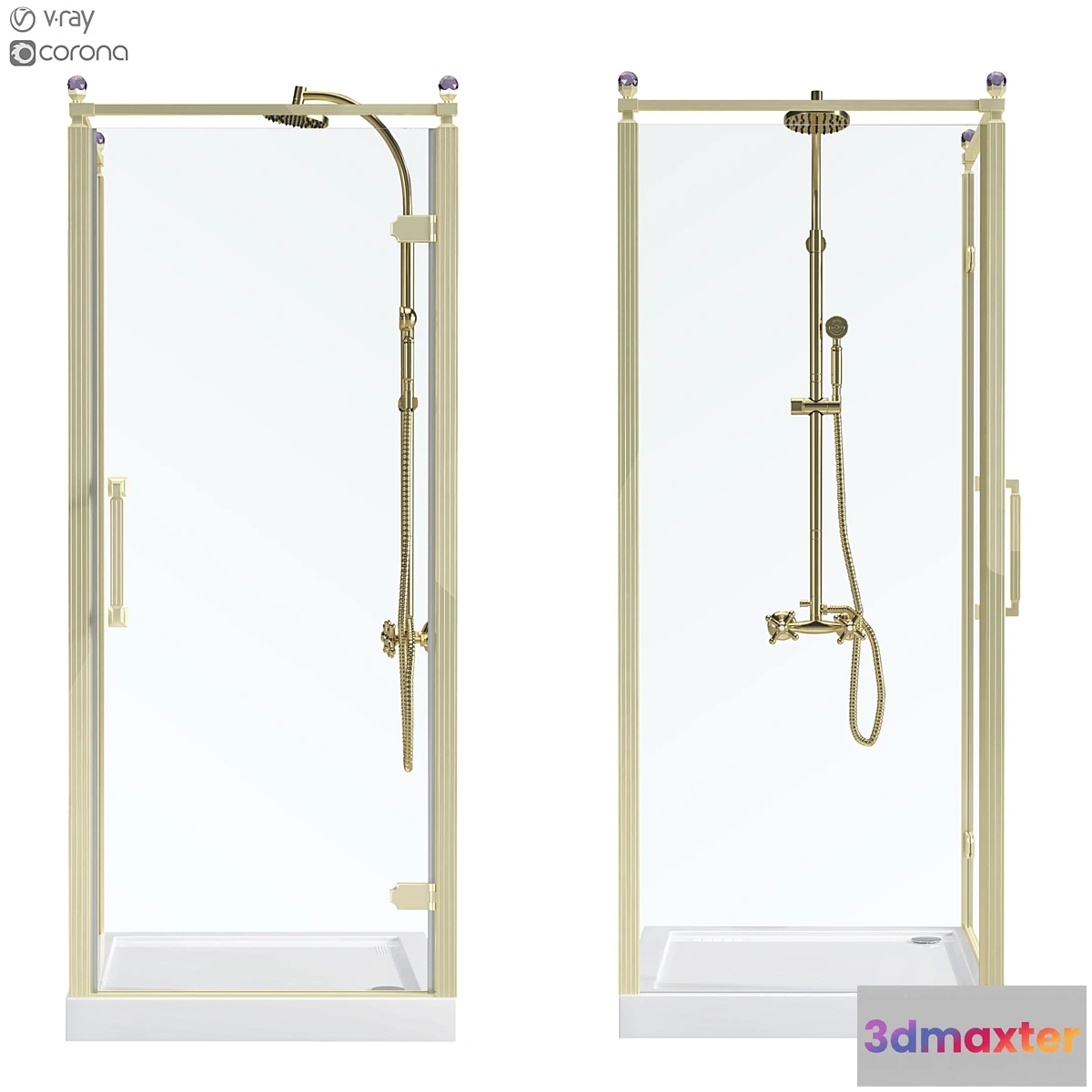 1451210 - Shower corner Beta Cube Classic NBB1221 90×90 3D Max