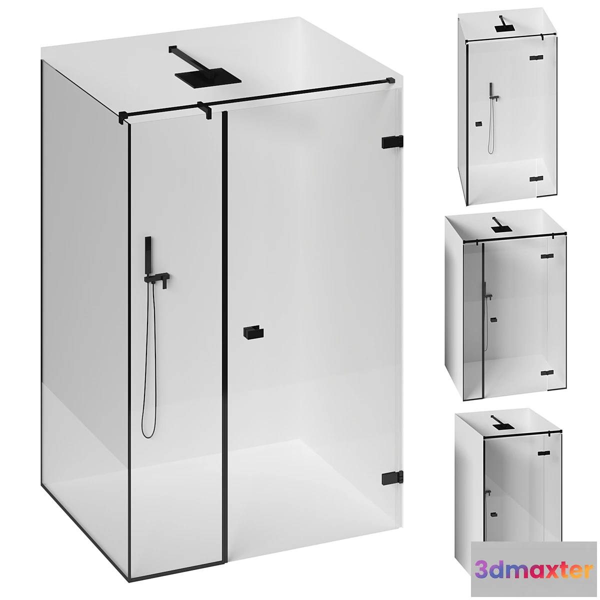 1455746 - PCA - B0 - set of shower enclosures 3D Max