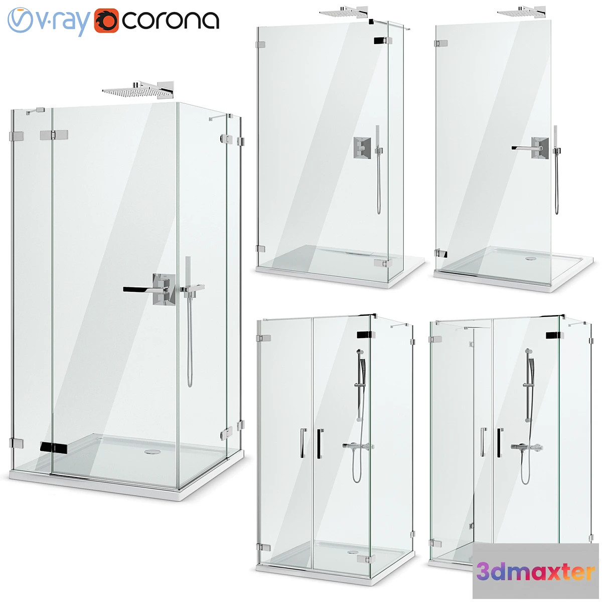 1476836 - Shower enclosures and doors Radaway  Arta set 99 3D Max