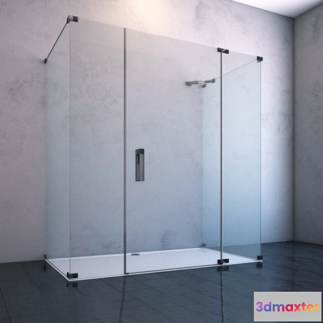 1588826 - bathroom - Shower cabin  HÜPPE Studio berlin pure 3D Max