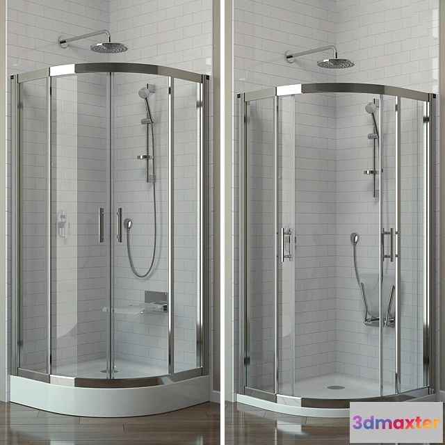 1588834 - bathroom - Shower cabin GEO 6 semicircular 90×90 cm 3D Max