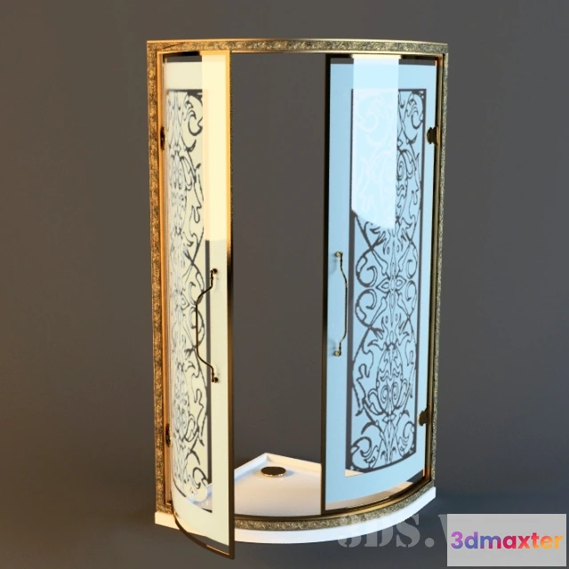 1588892 - bathroom - Shower cabin Lineatre Tiffani 3D Max