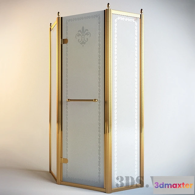 1588898 - bathroom - Shower enclosure Cezares Retro P-1 3D Max