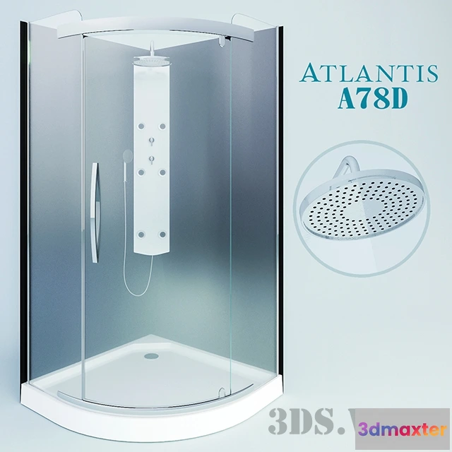 1588910 - bathroom - Shower cabin Atlantis A-78D 3D Max